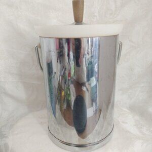 Vtg Ice Krone Ice Bucket 70s-60s Era See Pictures Some Stains  Good Con 9"1/4x7